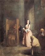 Pietro Longhi The Confession painting
